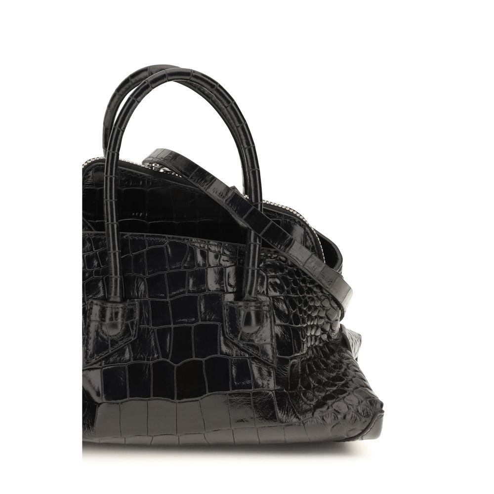 2026 New Arrival The Attico Black Calf Leather Bos Taurus Handbag