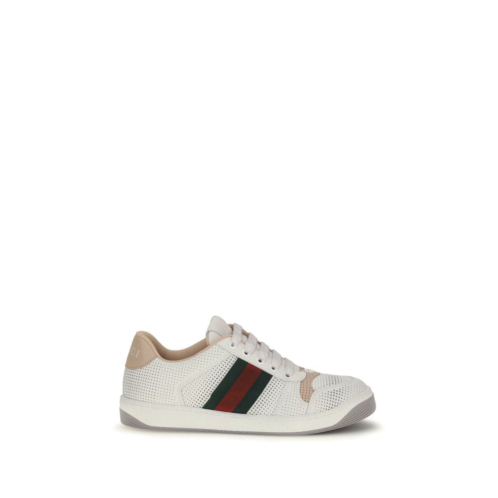 2026 New Arrival Gucci White Calf Leather Bos Taurus Athletic Sneakers