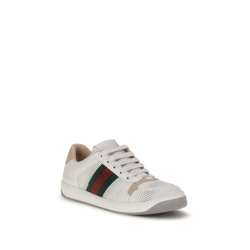 2026 New Arrival Gucci White Calf Leather Bos Taurus Athletic Sneakers