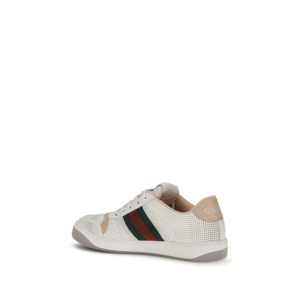 2026 New Arrival Gucci White Calf Leather Bos Taurus Athletic Sneakers