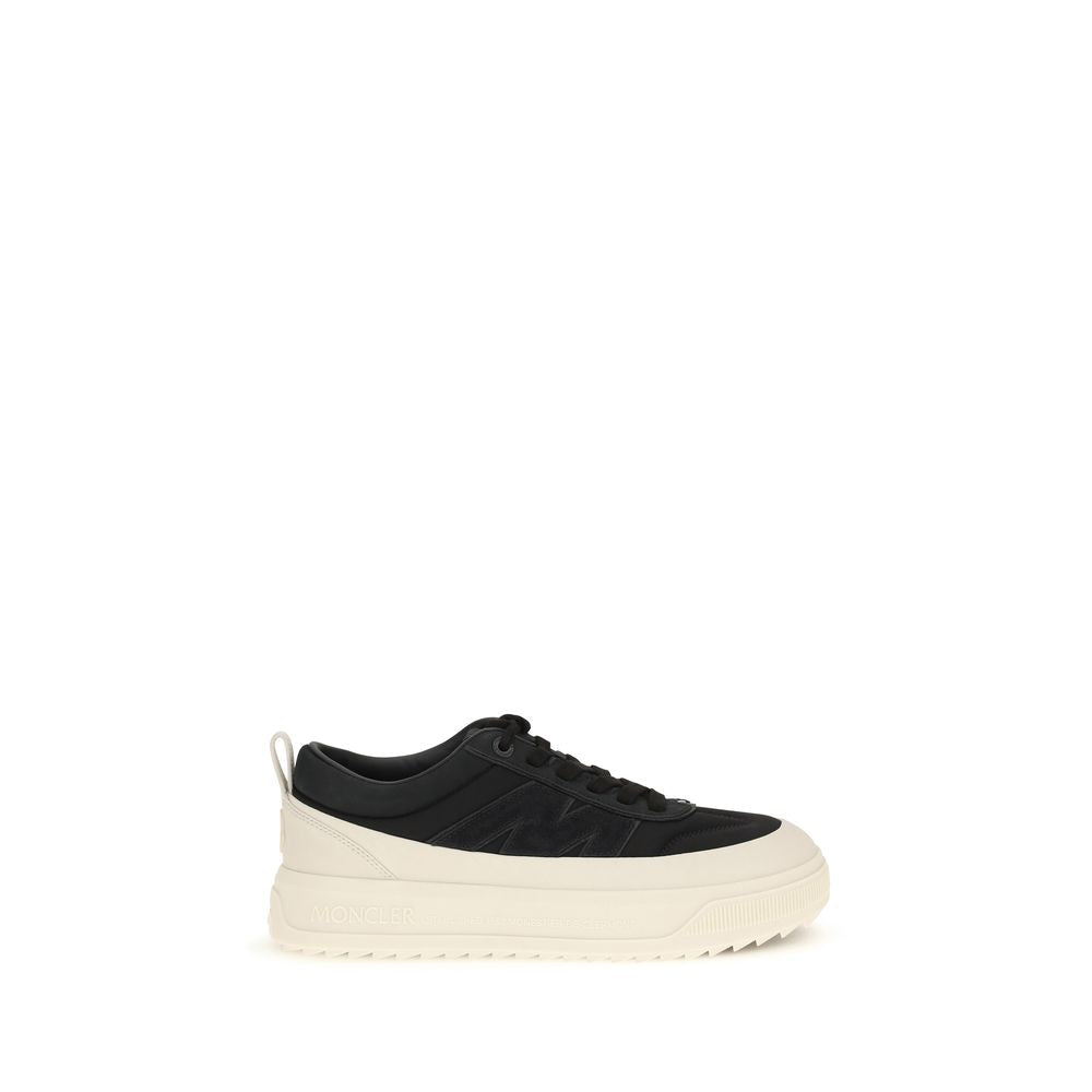 2026 New Arrival Moncler Black Calf Leather Bos Taurus Athletic Sneakers