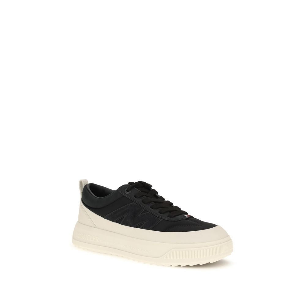 2026 New Arrival Moncler Black Calf Leather Bos Taurus Athletic Sneakers