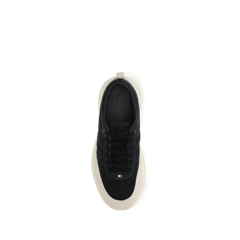 2026 New Arrival Moncler Black Calf Leather Bos Taurus Athletic Sneakers