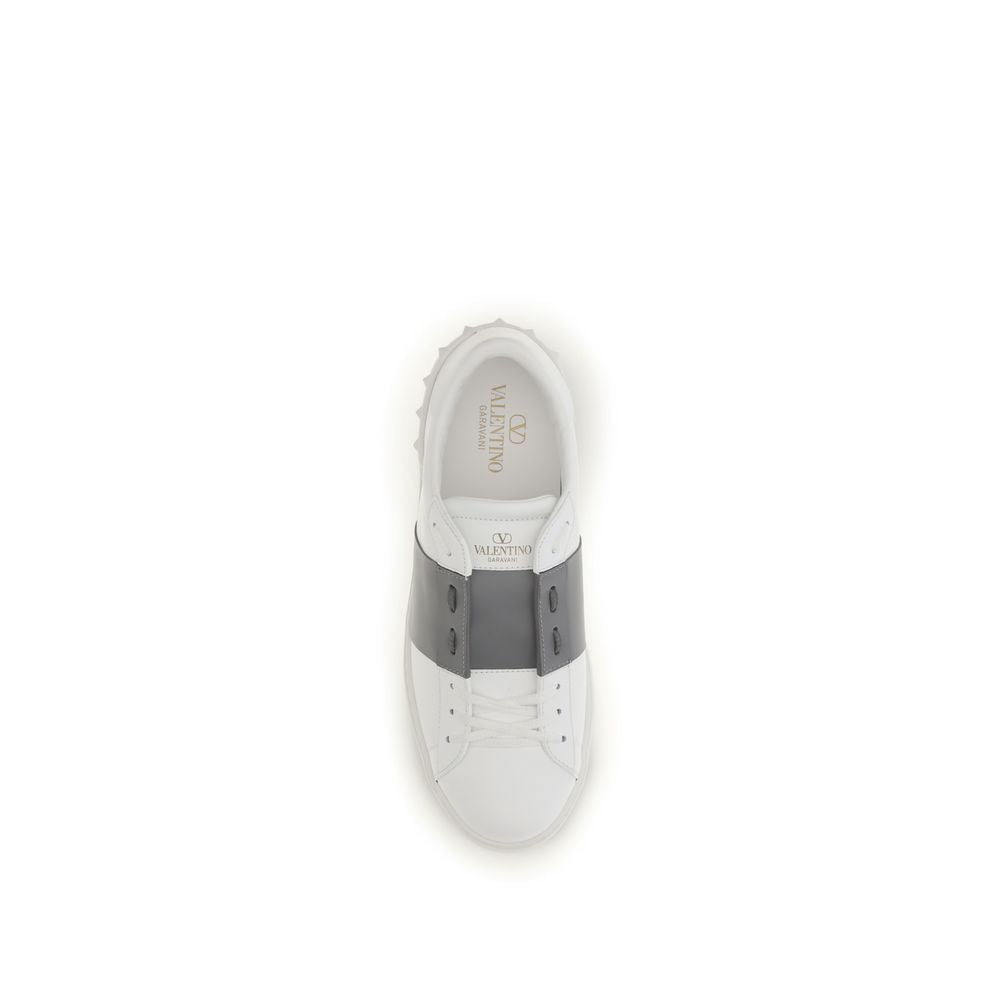 2026 New Arrival Valentino Garavani Silver Calf Leather Bos Taurus Low Top Sneakers
