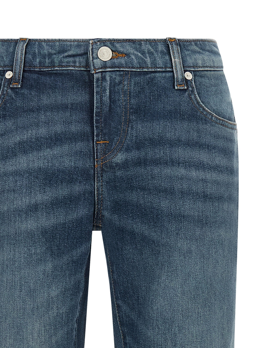 2026 New Arrival 7 For All Mankind Blue Cotton Tapered Jeans