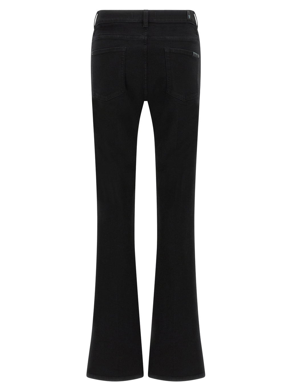 2026 New Arrival 7 For All Mankind Black Cotton Bootcut Jeans