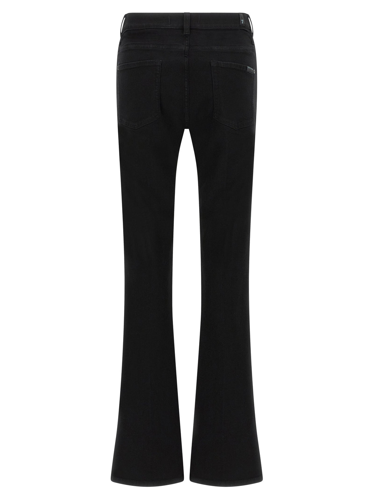 2026 New Arrival 7 For All Mankind Black Cotton Bootcut Jeans