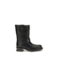 2026 New Arrival Valentino Garavani Black Calf Leather Bos Taurus Ankle Boots
