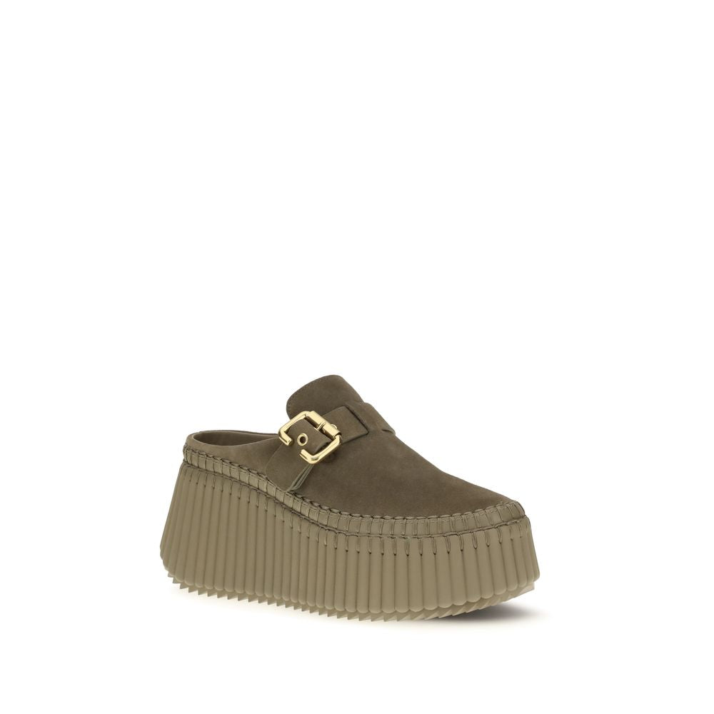 2026 New Arrival Chloé Bicolor Calf Leather Bos Taurus Mules