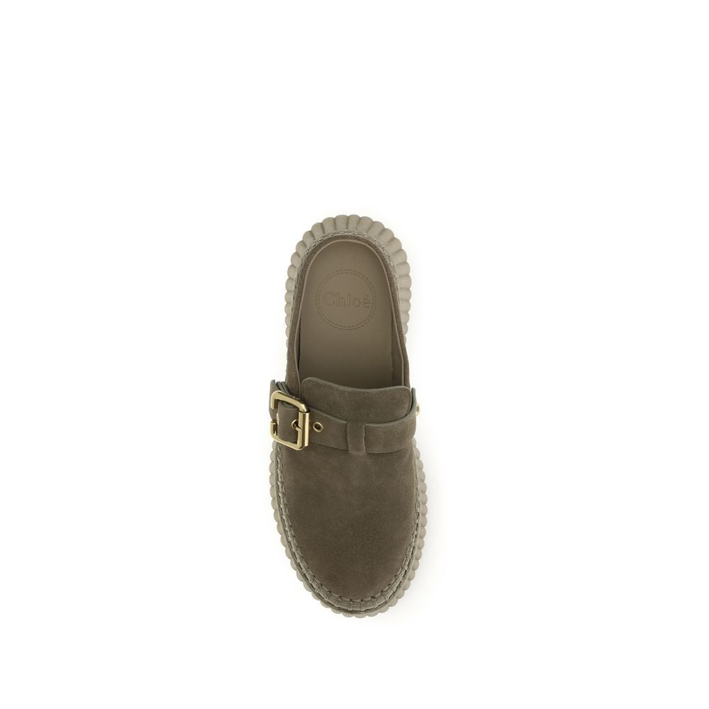 2026 New Arrival Chloé Bicolor Calf Leather Bos Taurus Mules