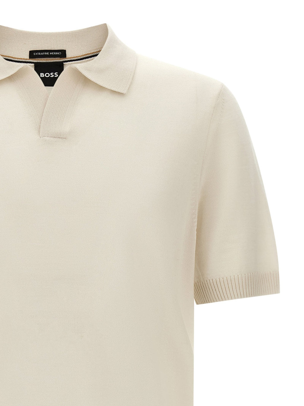 2026 New Arrival Hugo Boss White Virgin Wool Polo Shirt