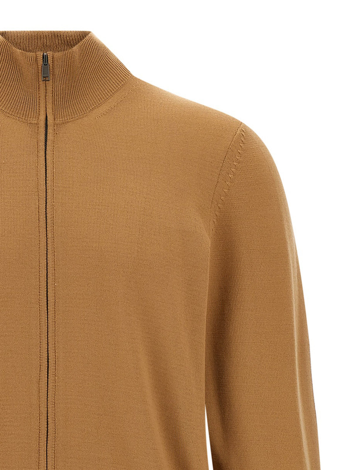 2026 New Arrival Hugo Boss Brown Virgin Wool Cardigan