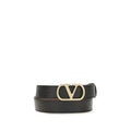 2026 New Arrival Valentino Garavani Black Calf Leather Bos Taurus Belt