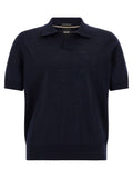 2026 New Arrival Hugo Boss Blue Virgin Wool Polo Shirt