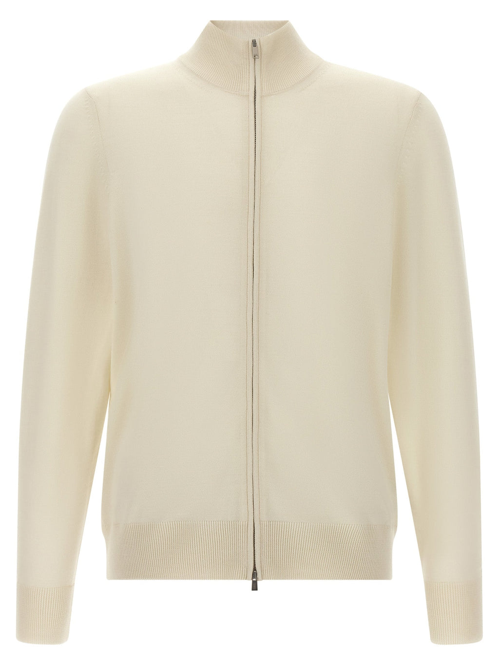 2026 New Arrival Hugo Boss White Virgin Wool Cardigan