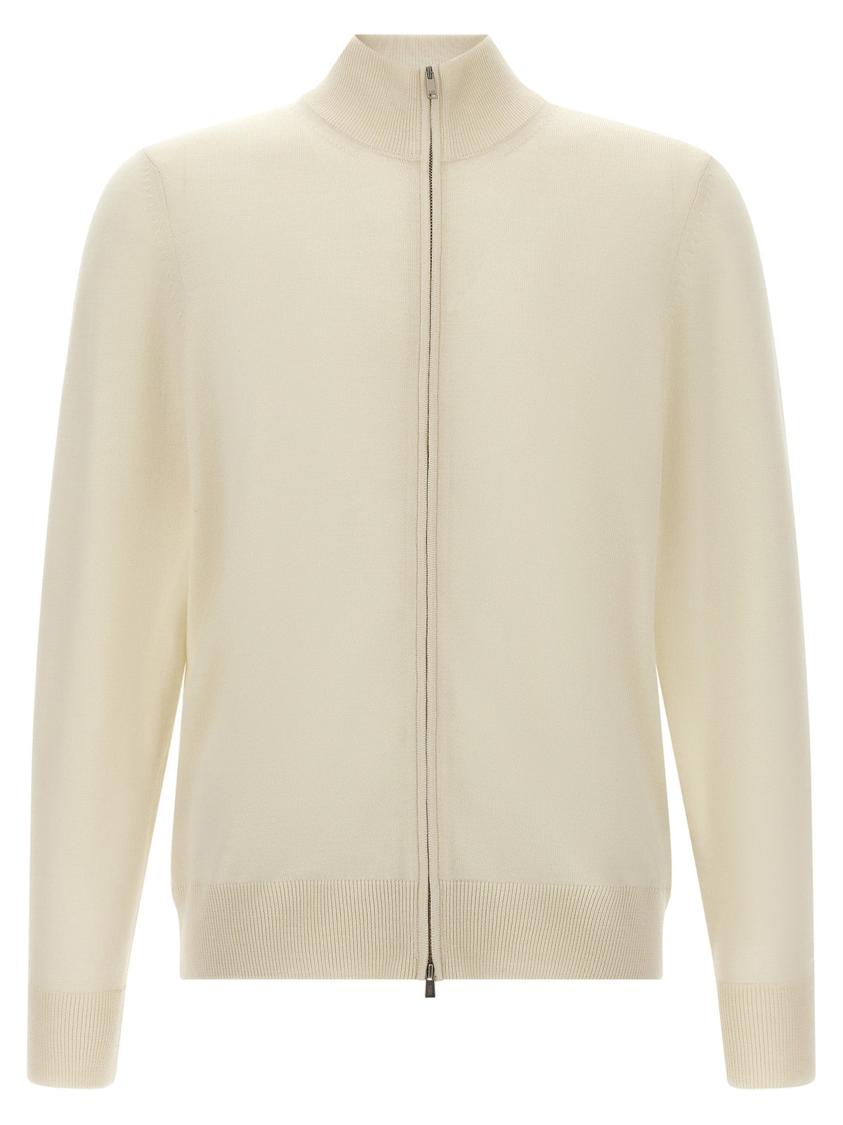2026 New Arrival Hugo Boss White Virgin Wool Cardigan