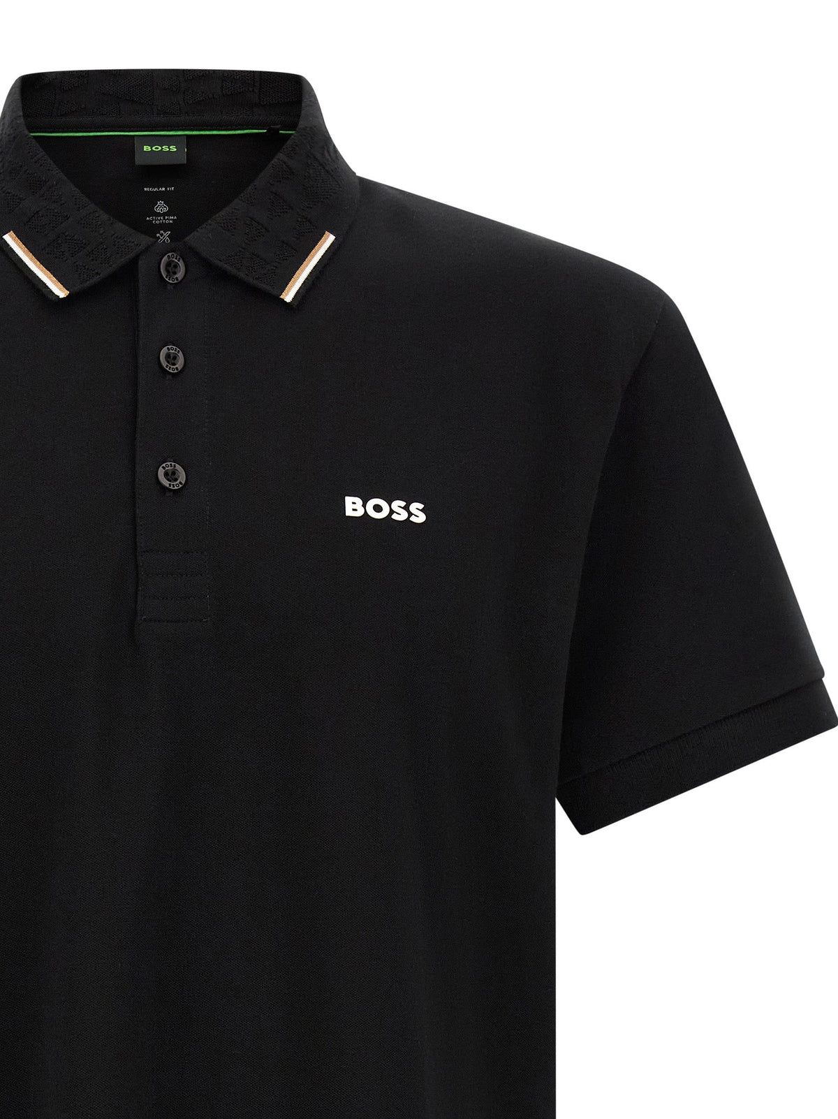 2026 New Arrival Hugo Boss Black Cotton Polo Shirt