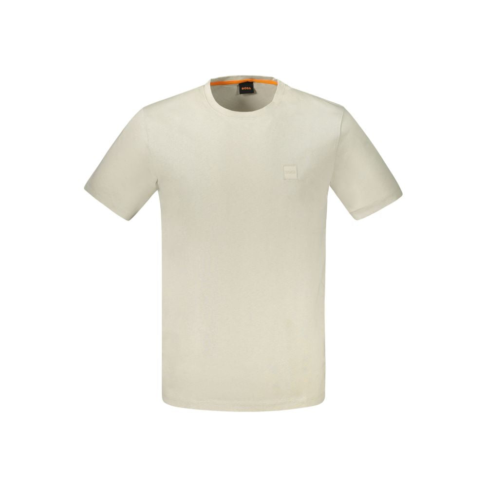 2026 New Arrival Hugo Boss Beige Cotton Men's T-Shirt