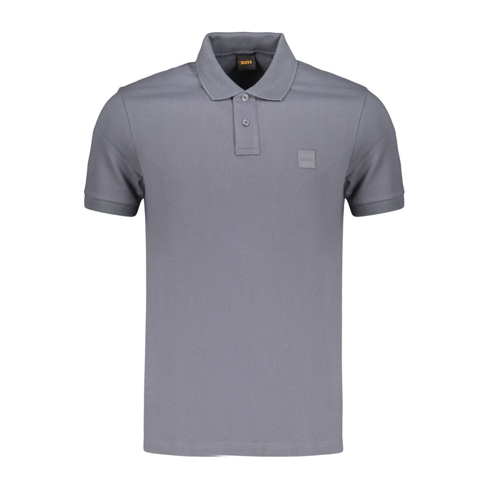 2026 New Arrival Hugo Boss Blue Cotton Men's Polo Shirt