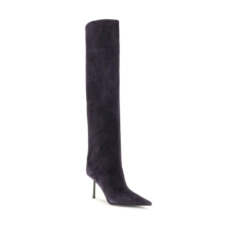 2026 New Arrival LE SILLA Blue Calf Leather Bos Taurus Over The Knee