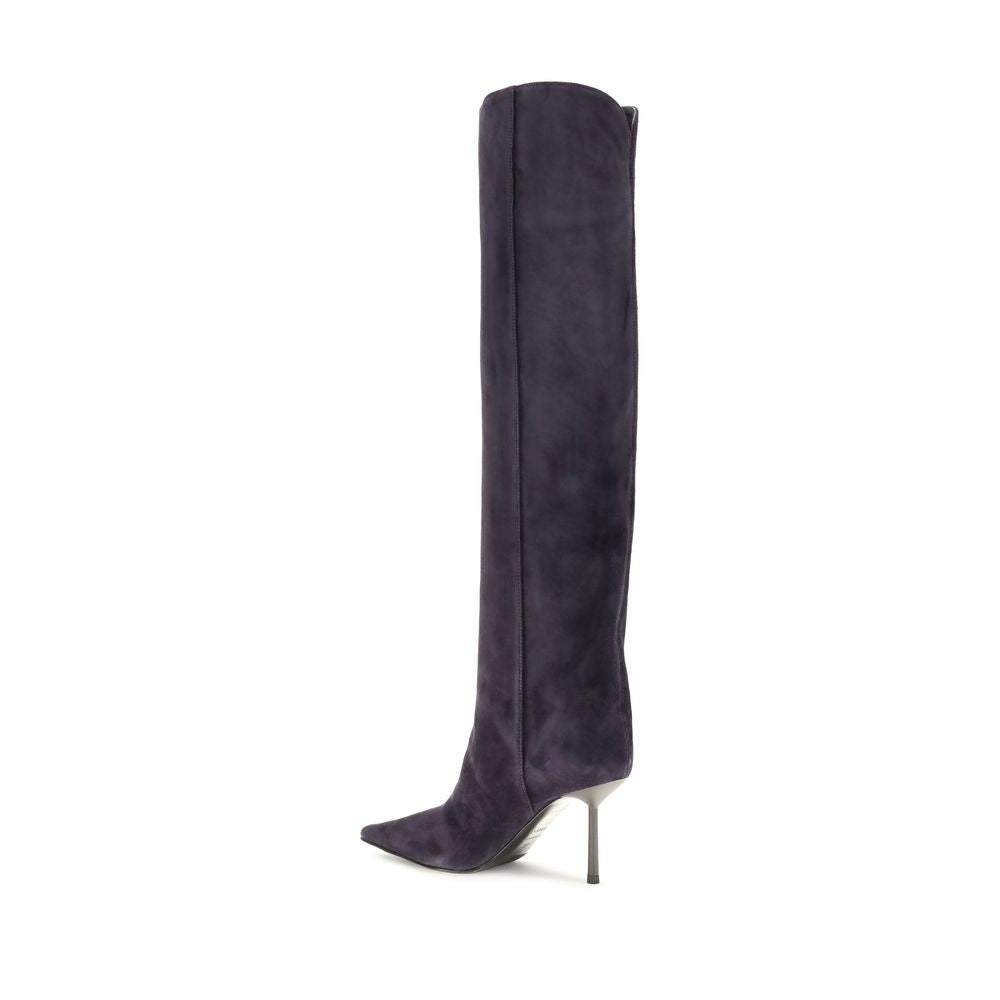 2026 New Arrival LE SILLA Blue Calf Leather Bos Taurus Over The Knee
