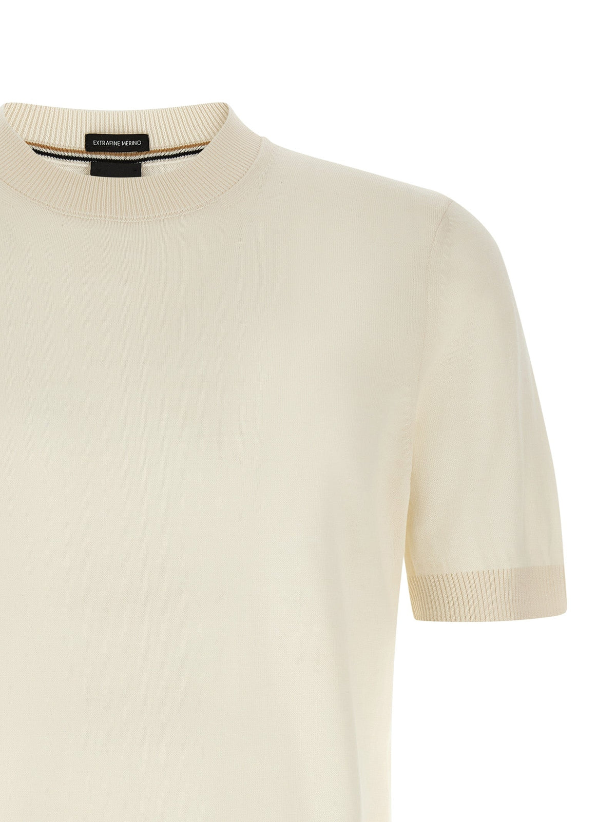 2026 New Arrival Hugo Boss White Virgin Wool T-Shirt