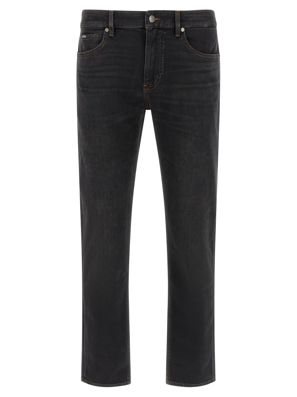 2026 New Arrival Hugo Boss Black Cotton Straight-Leg Jeans