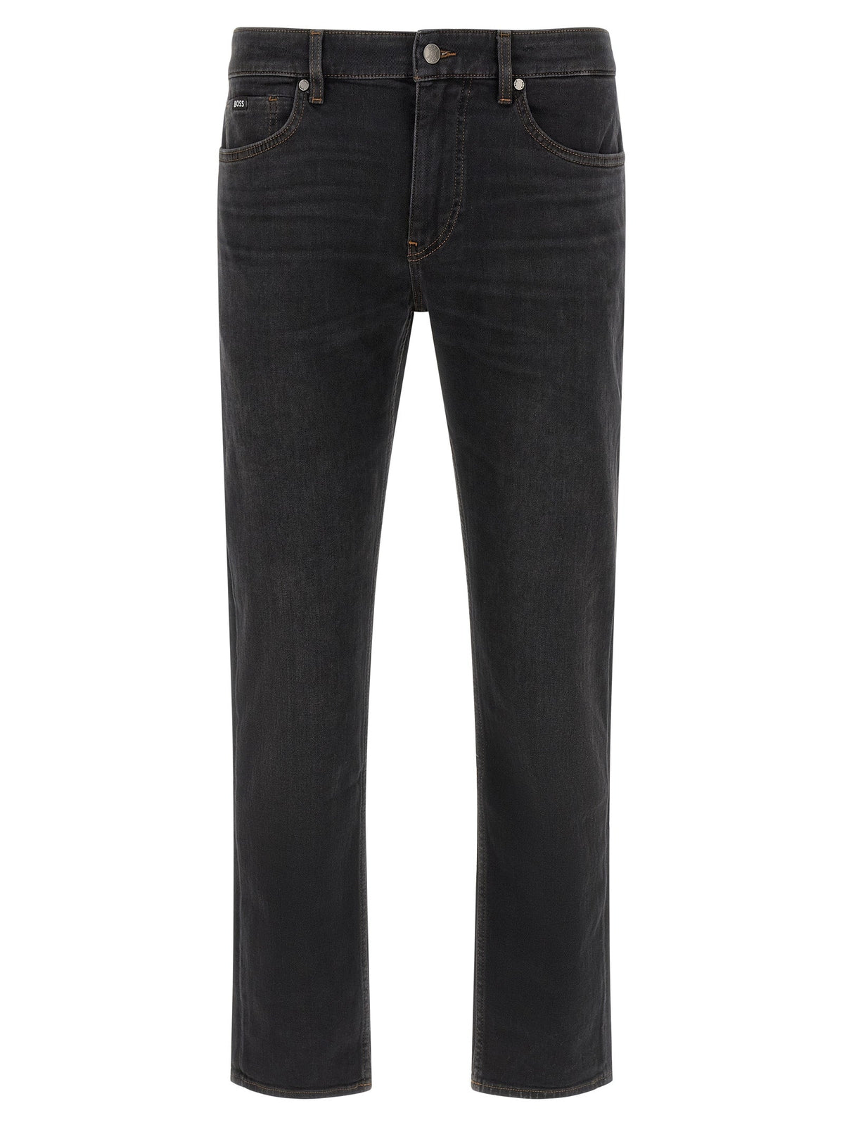 2026 New Arrival Hugo Boss Black Cotton Straight-Leg Jeans