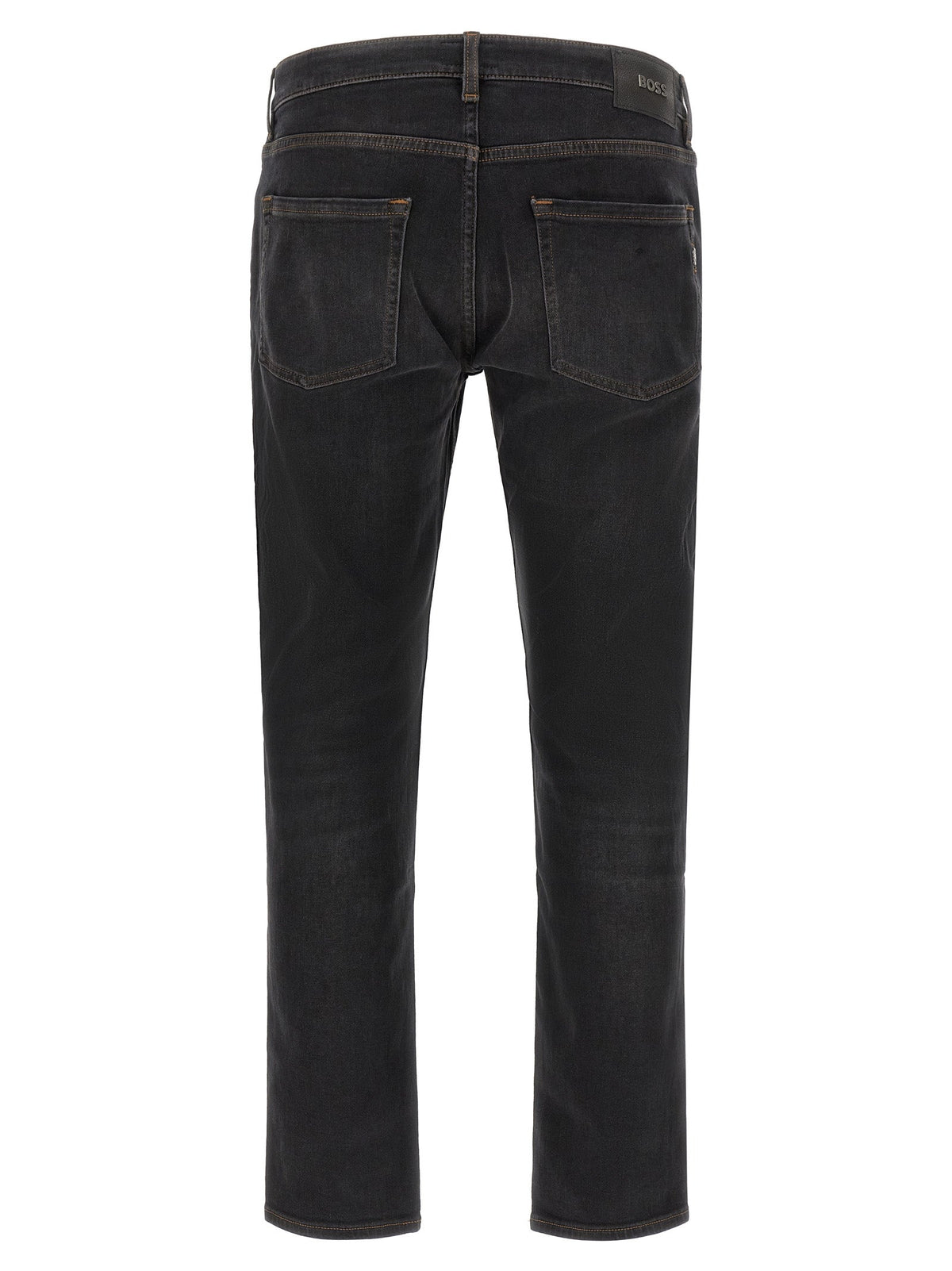 2026 New Arrival Hugo Boss Black Cotton Straight-Leg Jeans