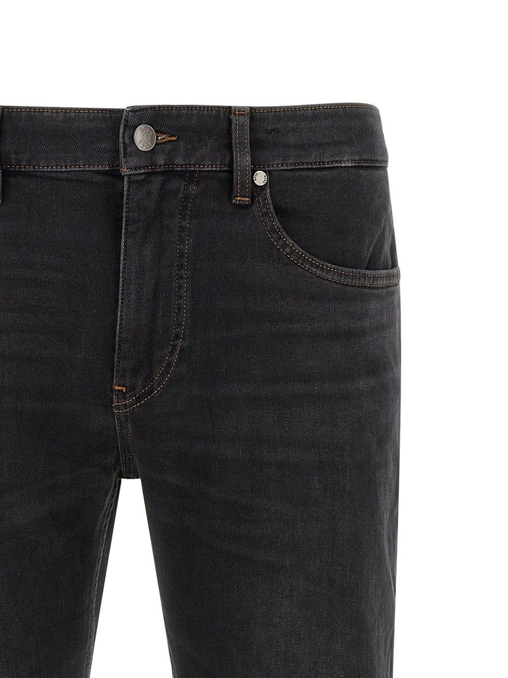 2026 New Arrival Hugo Boss Black Cotton Straight-Leg Jeans