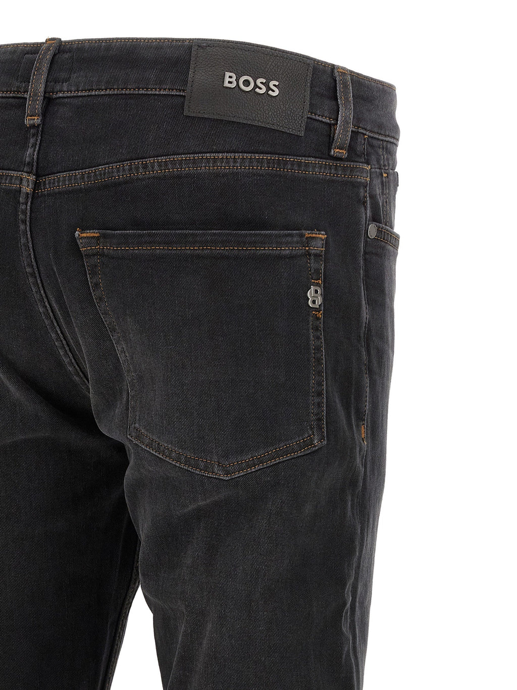 2026 New Arrival Hugo Boss Black Cotton Straight-Leg Jeans