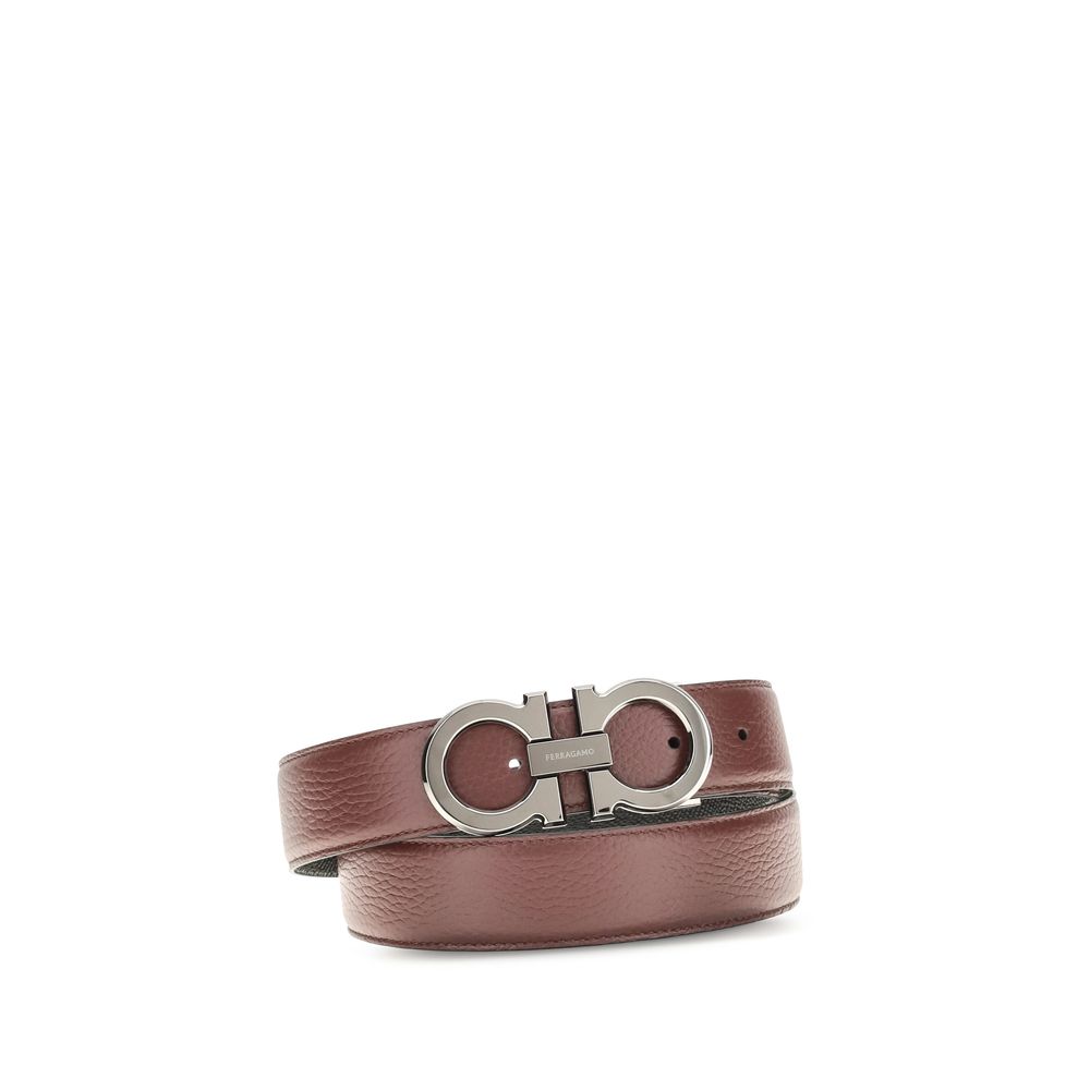 2026 New Arrival Ferragamo Brown Calf Leather Bos Taurus Belt