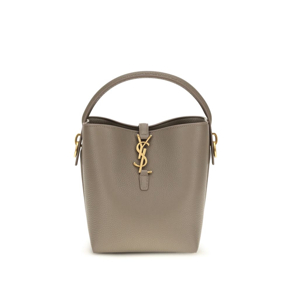 2026 New Arrival Saint Laurent Beige Calf Leather Bos Taurus Backet Bag