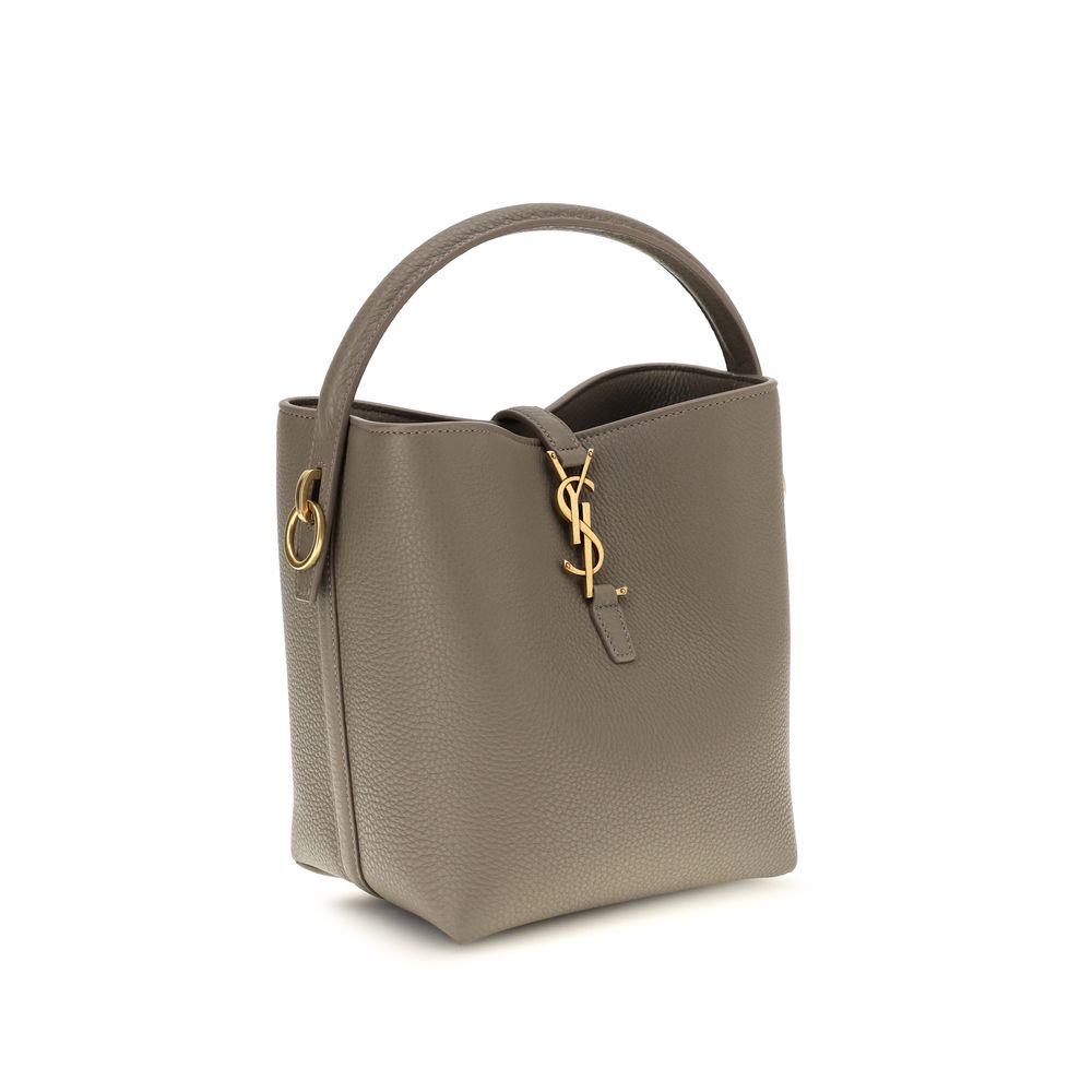2026 New Arrival Saint Laurent Beige Calf Leather Bos Taurus Backet Bag