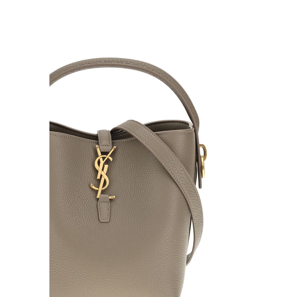 2026 New Arrival Saint Laurent Beige Calf Leather Bos Taurus Backet Bag