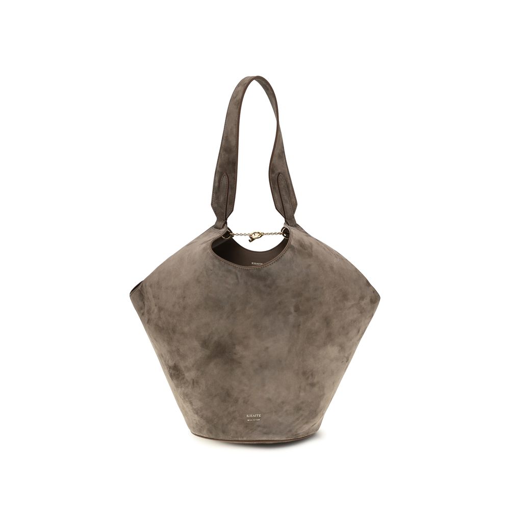 2026 New Arrival Khaite Beige Calf Leather Bos Taurus Shoulder Bag