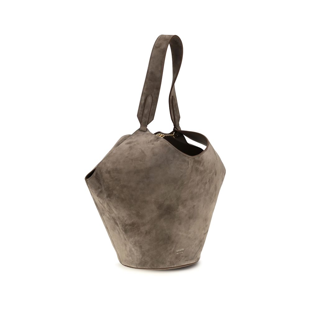 2026 New Arrival Khaite Beige Calf Leather Bos Taurus Shoulder Bag
