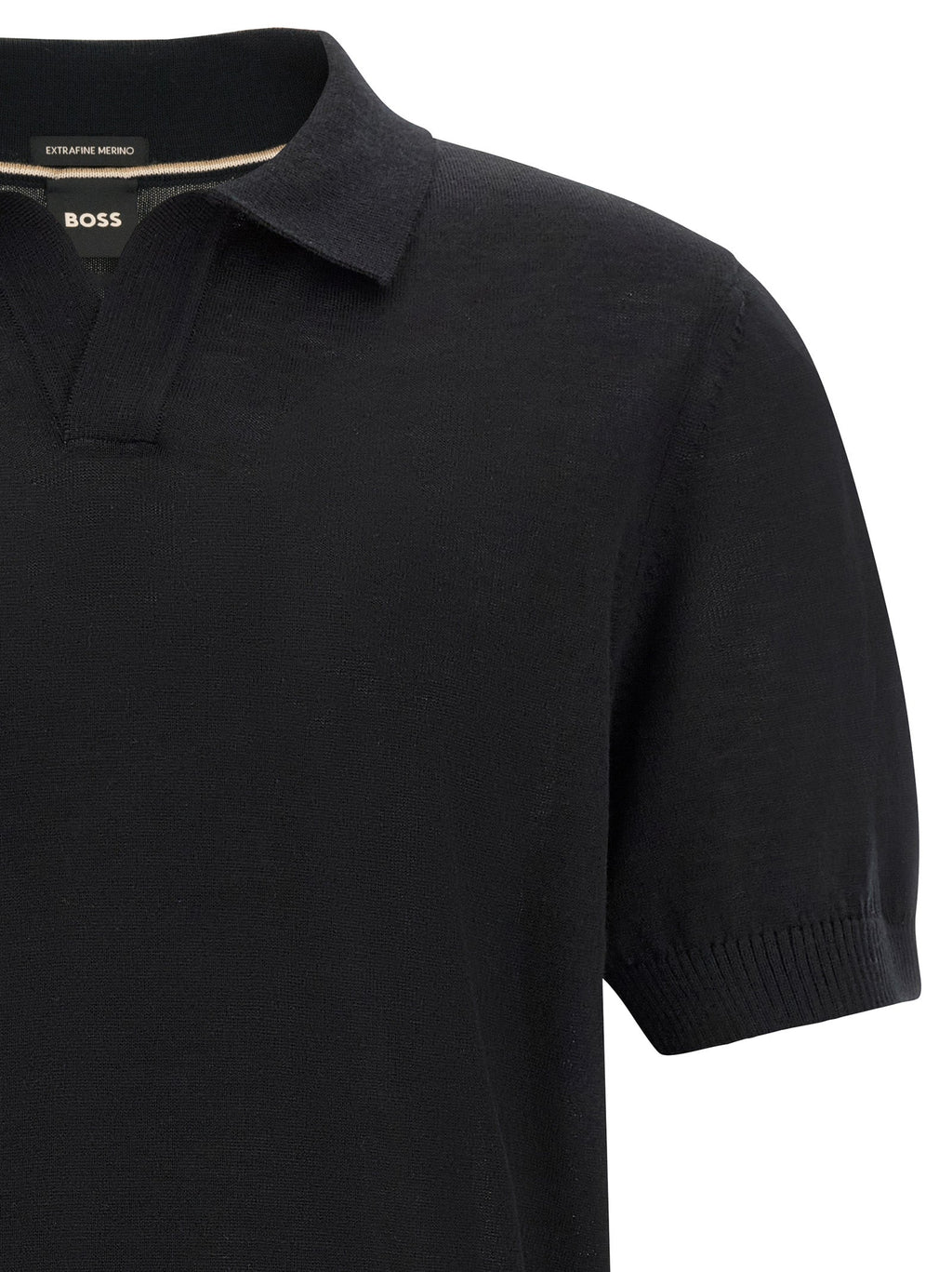 2026 New Arrival Hugo Boss Black Virgin Wool Polo Shirt