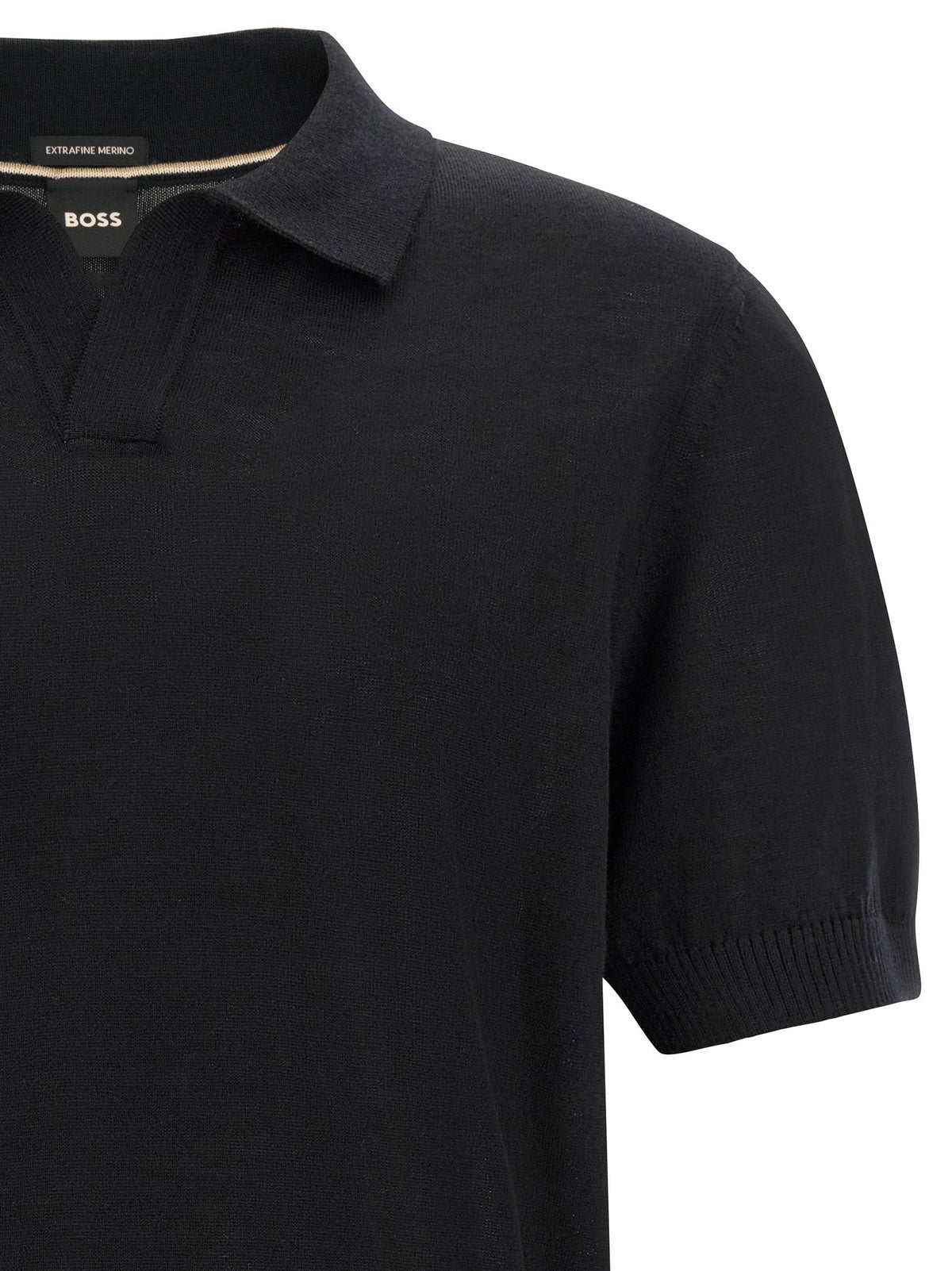 2026 New Arrival Hugo Boss Black Virgin Wool Polo Shirt