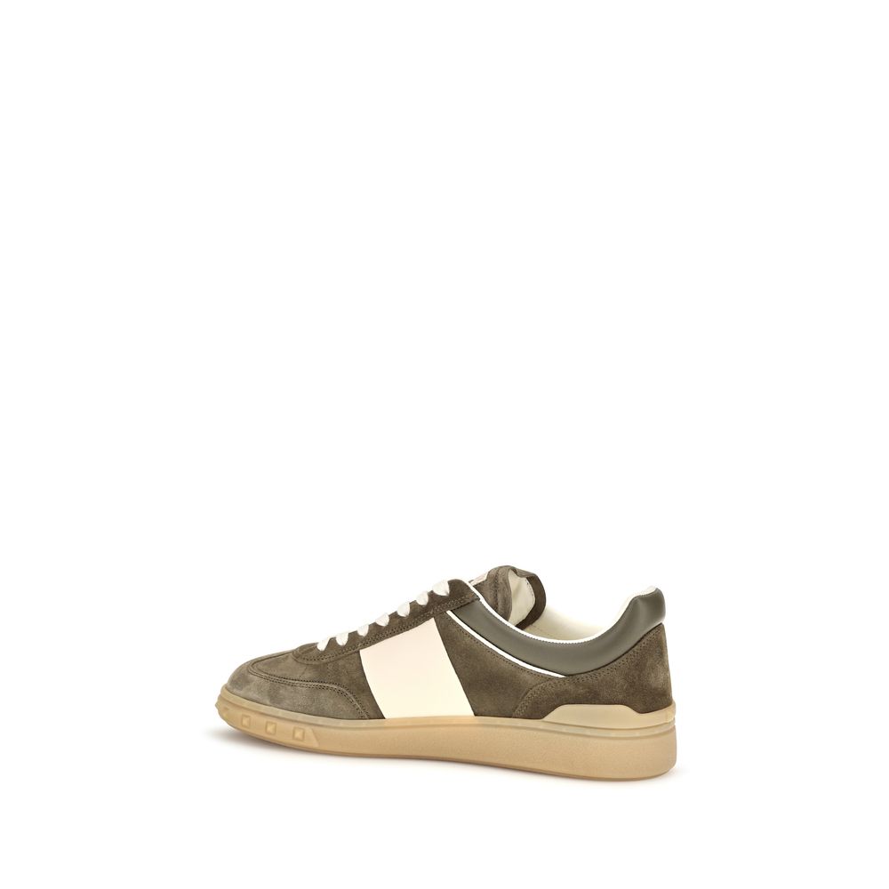 2026 New Arrival Valentino Garavani Bicolor Calf Leather Bos Taurus Low Top Sneakers