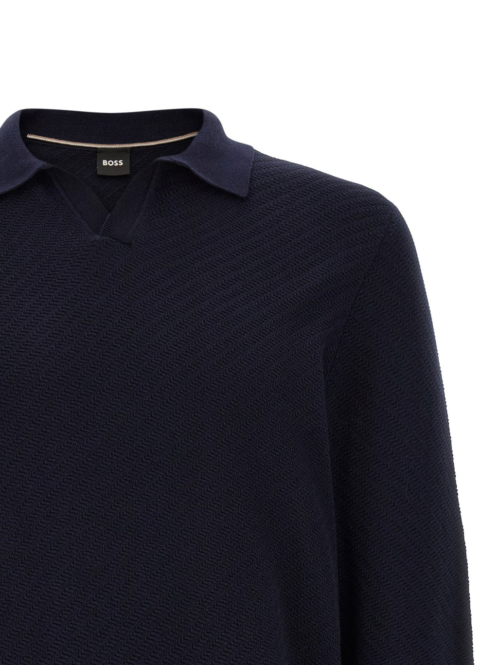 2026 New Arrival Hugo Boss Blue Cotton Polo Shirt