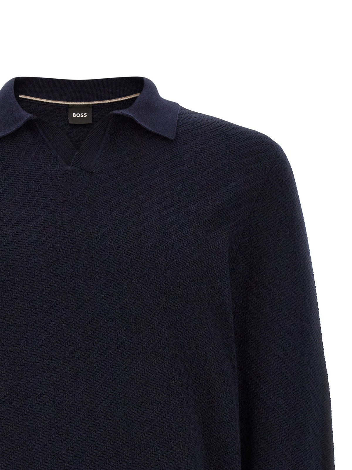2026 New Arrival Hugo Boss Blue Cotton Polo Shirt