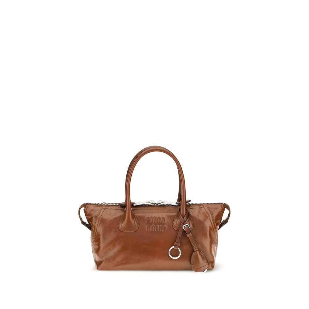 2026 New Arrival Miu Miu Brown Calf Leather Bos Taurus Handbag