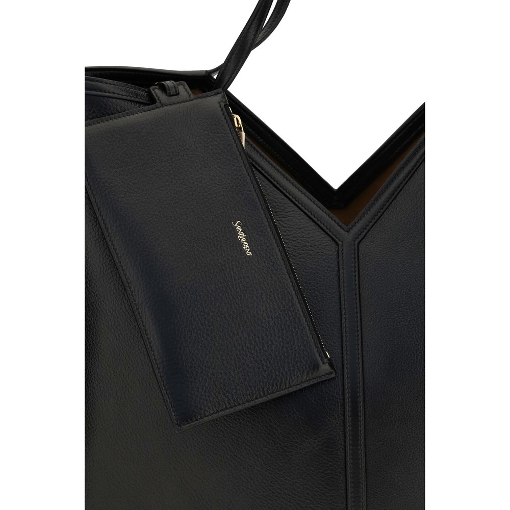 2026 New Arrival Saint Laurent Black Calf Leather Bos Taurus Shoulder Bag