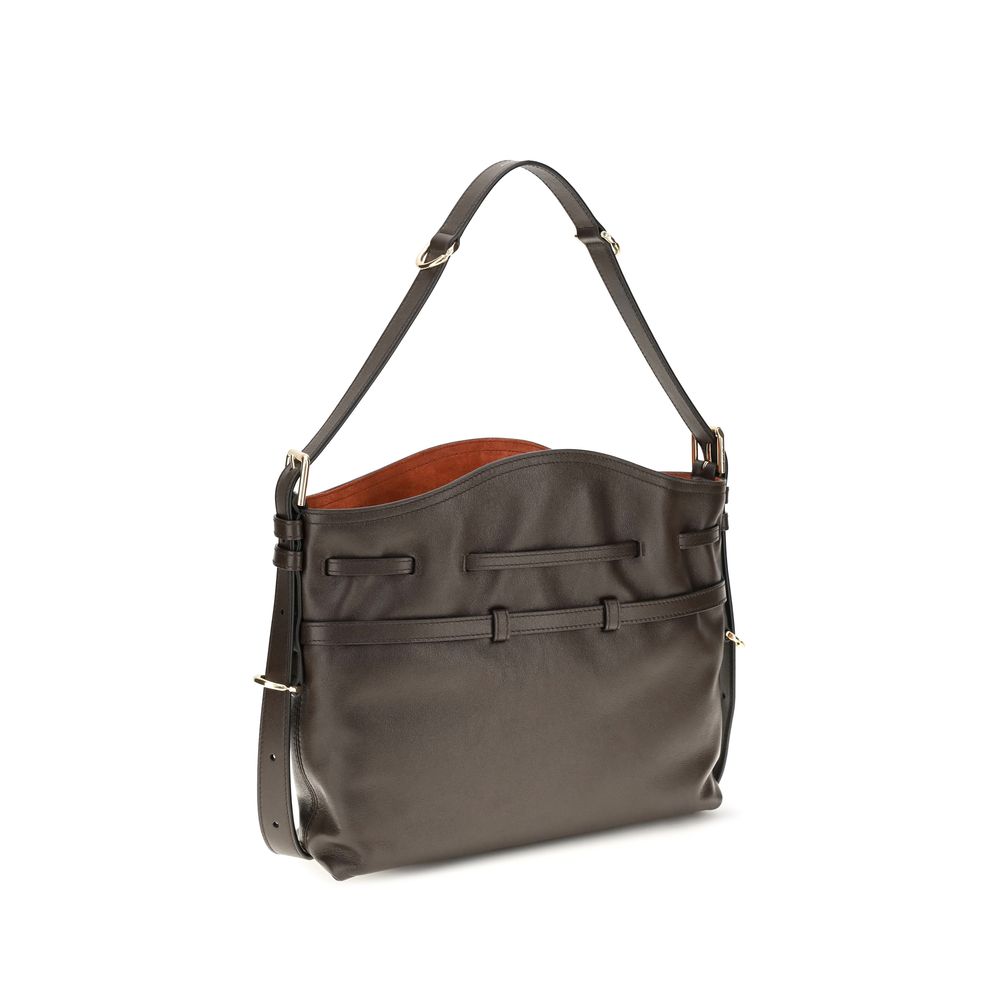 2026 New Arrival Givenchy Brown Calf Leather Bos Taurus Backet Bag