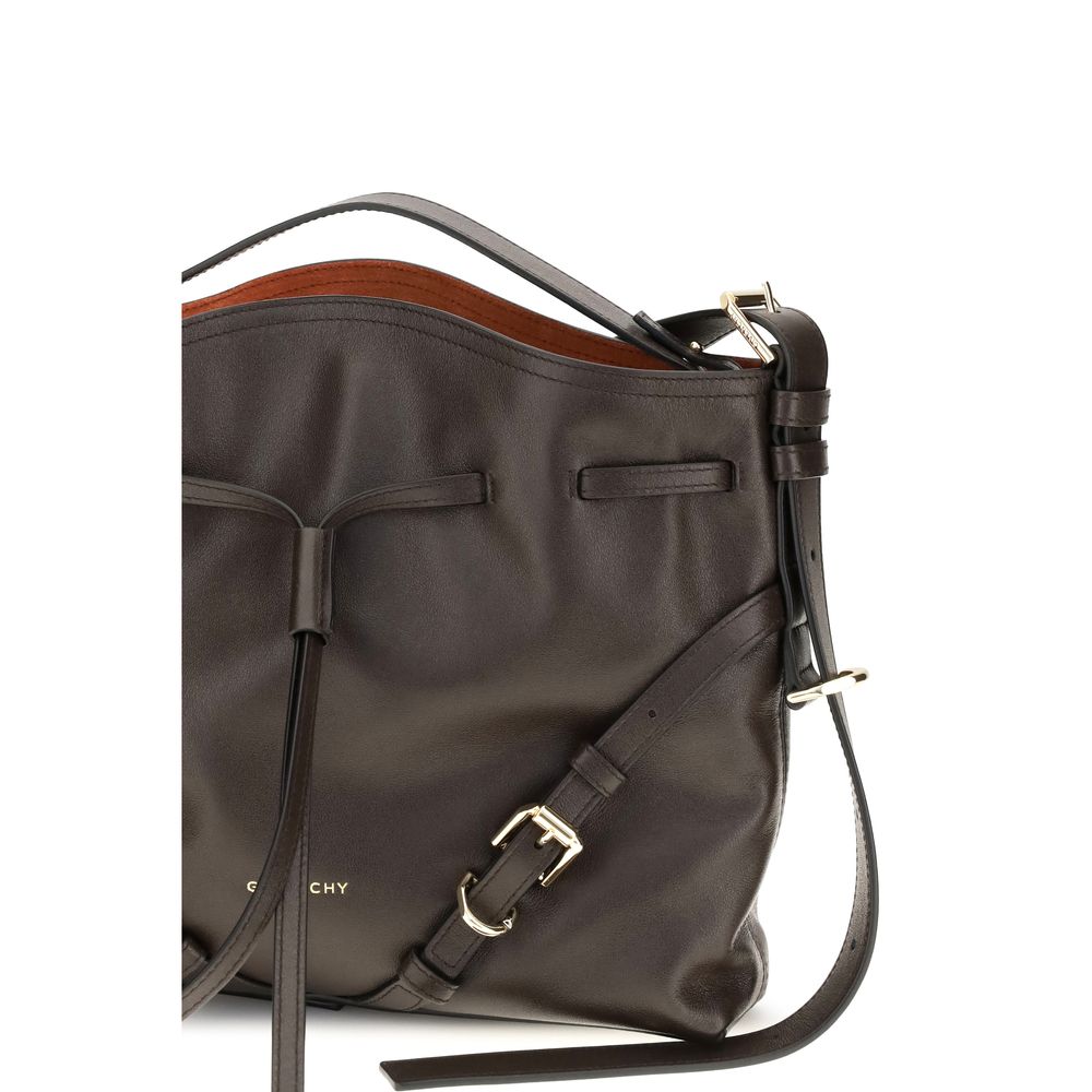 2026 New Arrival Givenchy Brown Calf Leather Bos Taurus Backet Bag