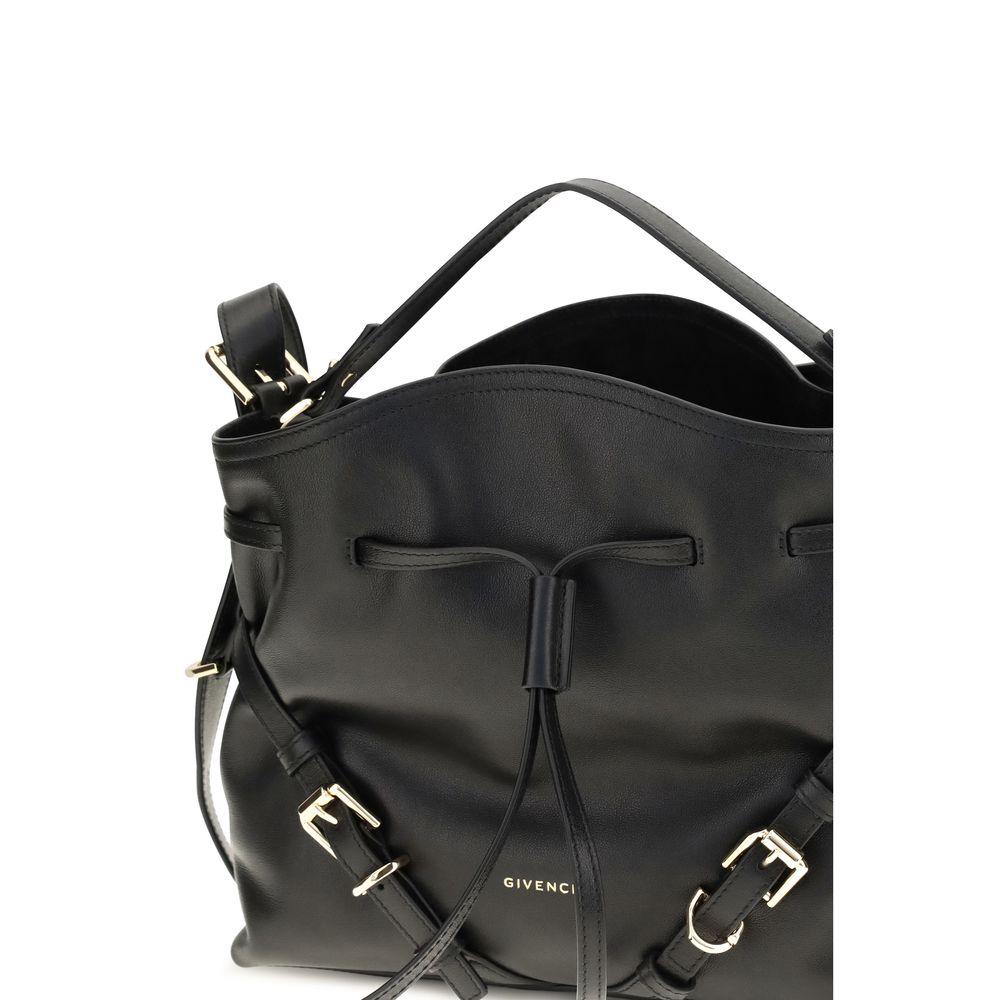 2026 New Arrival Givenchy Black Calf Leather Bos Taurus Backet Bag