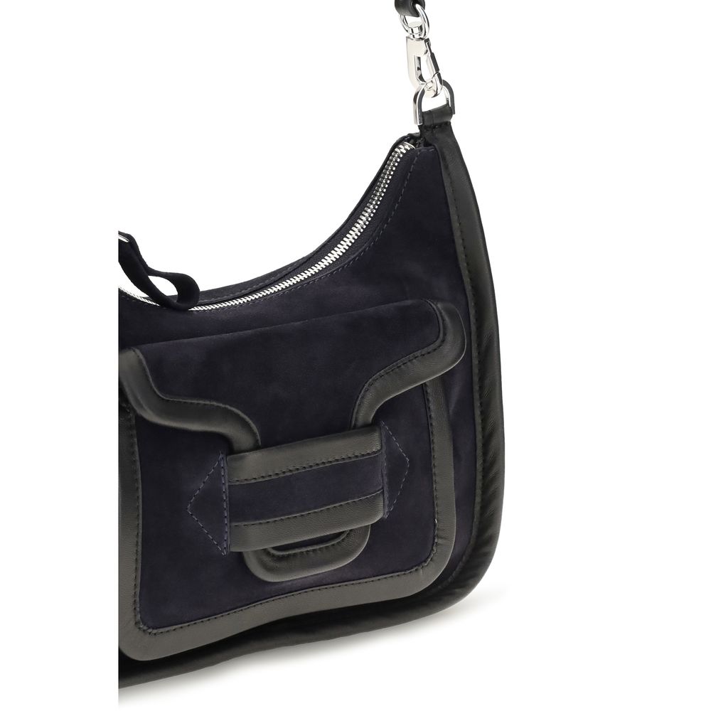 2026 New Arrival Pierre Hardy Black Calf Leather Bos Taurus Shoulder Bag