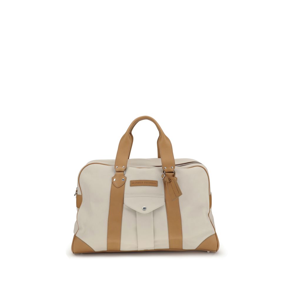 2026 New Arrival Brunello Cucinelli Beige Calf Leather Bos Taurus Luggage And Travel
