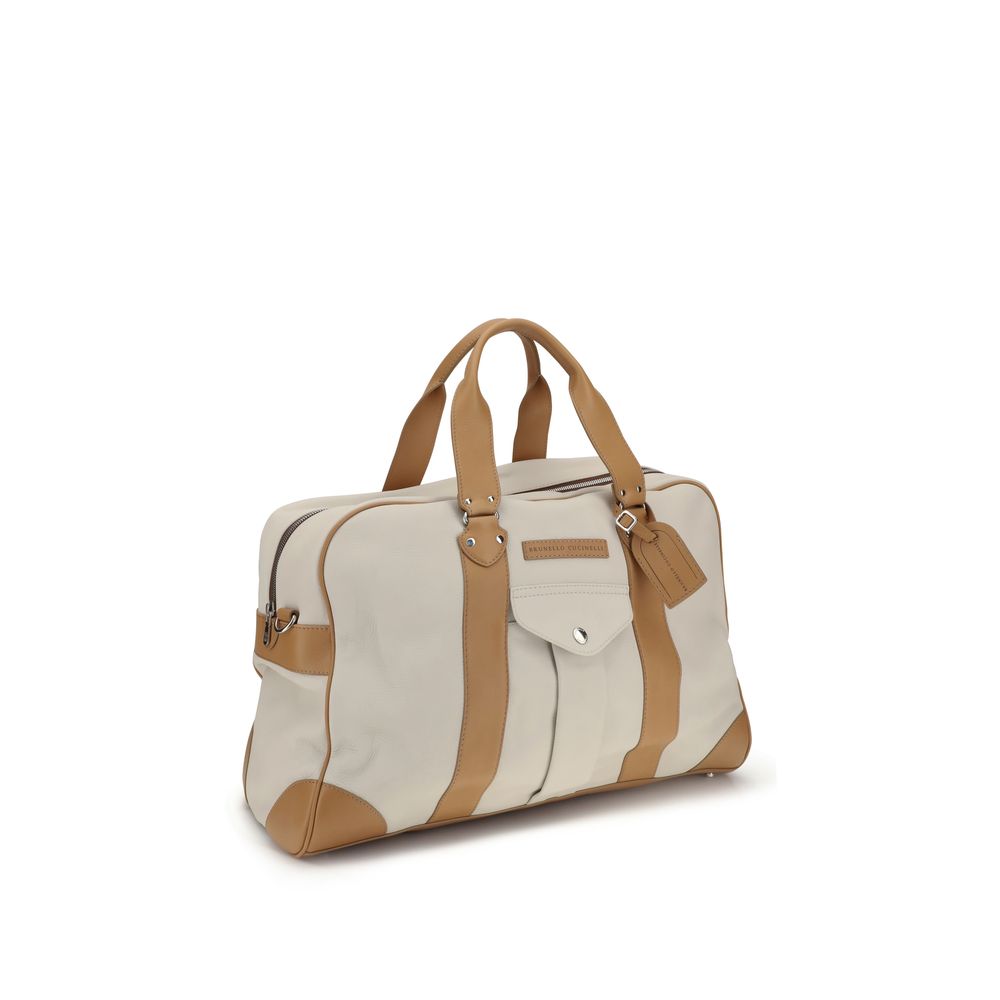 2026 New Arrival Brunello Cucinelli Beige Calf Leather Bos Taurus Luggage And Travel